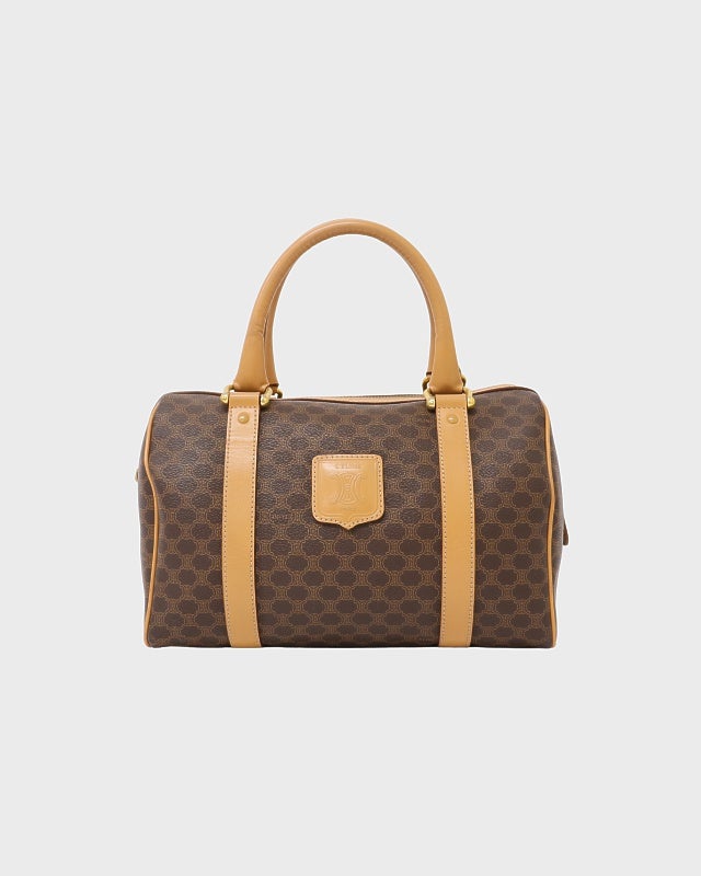 CELINE マカダム柄ブラゾン刻印ボストンバッグ | Hedy