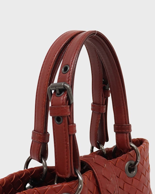 BOTTEGA VENETA イントレチャートレザーハンドバッグ | Hedy