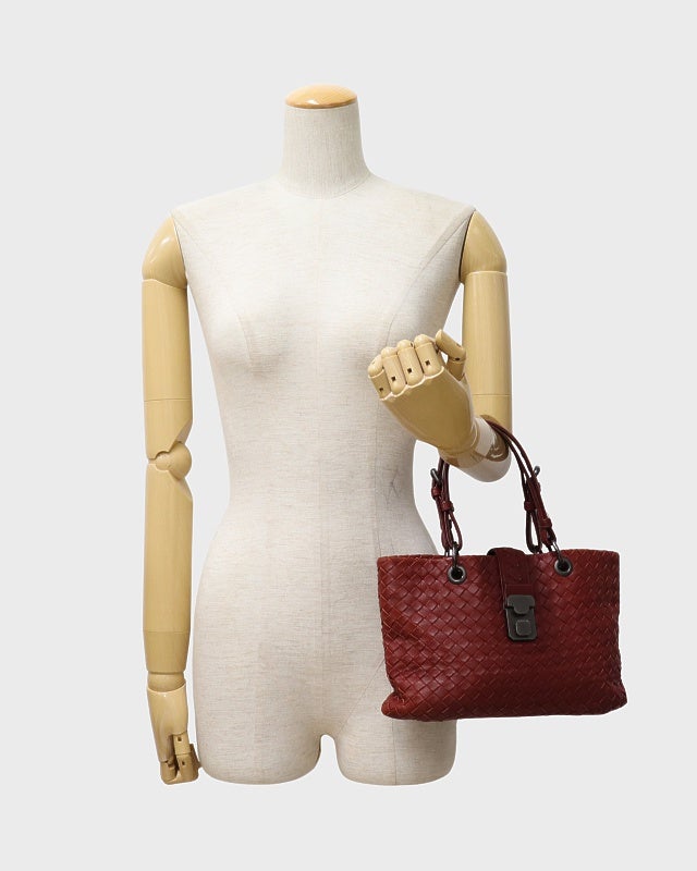 BOTTEGA VENETA イントレチャートレザーハンドバッグ | Hedy