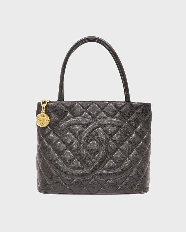 CHANEL 復刻版キャビアスキンベージュキルティング トートバッグ CHANEL キャビアスキン復刻トートバッグ | Hedy