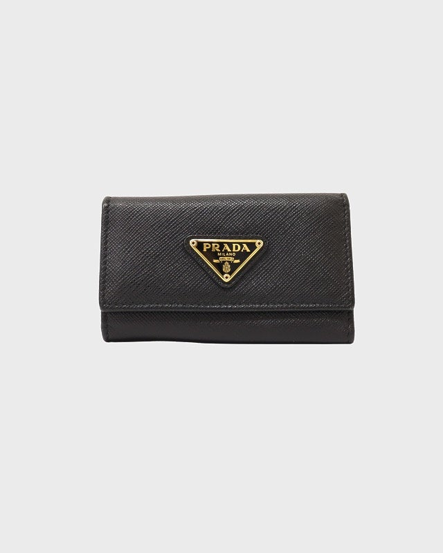PRADA 3角ロゴキーケース PRADA 三角ロゴ金具サフィアーノキーケース | Hedy
