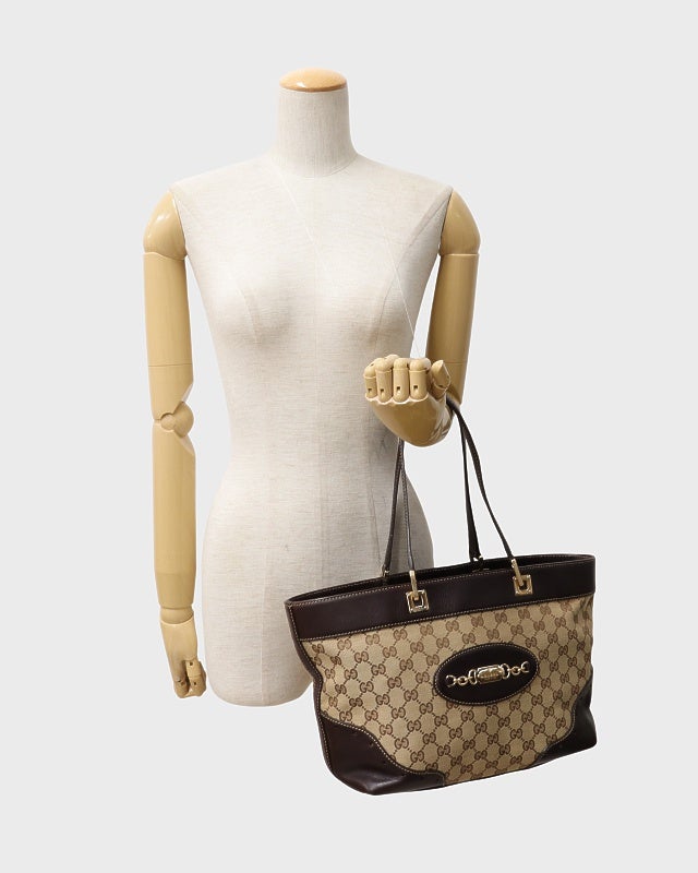 GUCCI グッチシマキャンバスレザートートバッグ | Hedy