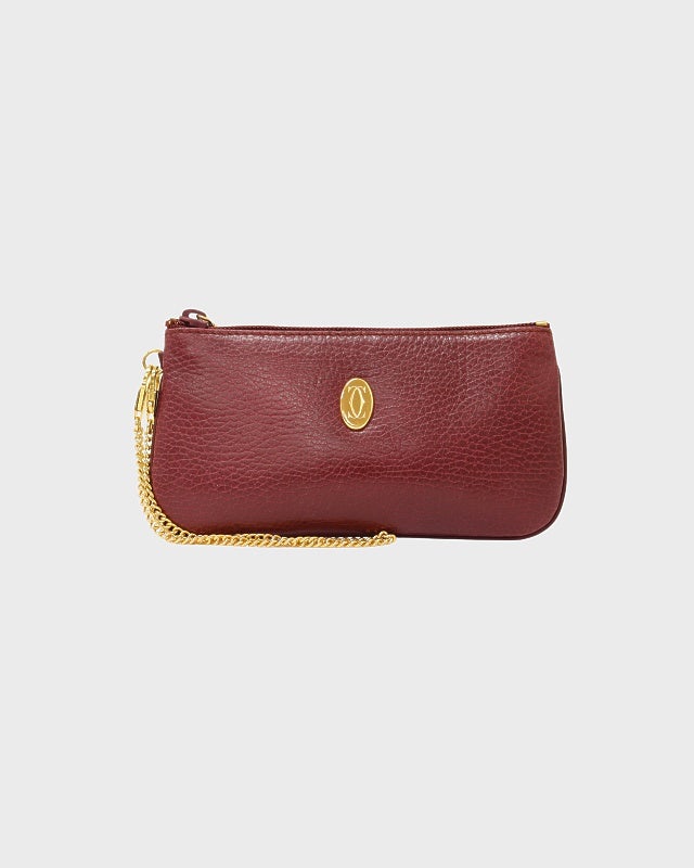 Cartier カルティエ マストライン ポーチ アクセサリー入れ チェーン Cartier マストラインレザーチェーンポーチ | Hedy