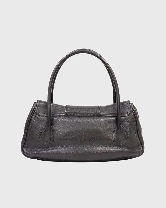 CÉLINE レザー バッグ CELINE ロゴバックルレザーハンドバッグ | Hedy
