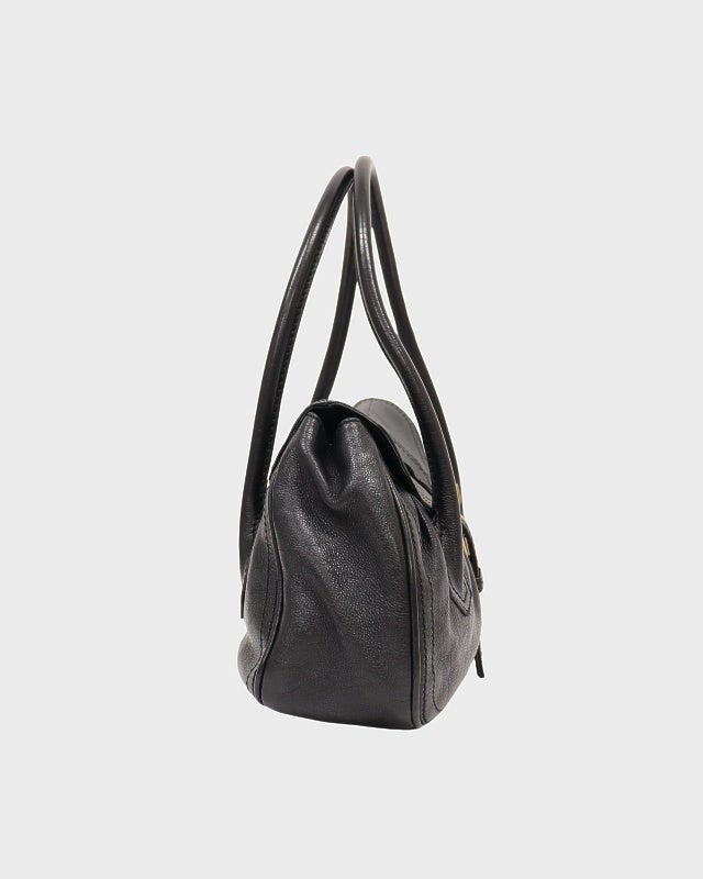 CELINE ロゴバックルレザーハンドバッグ | Hedy