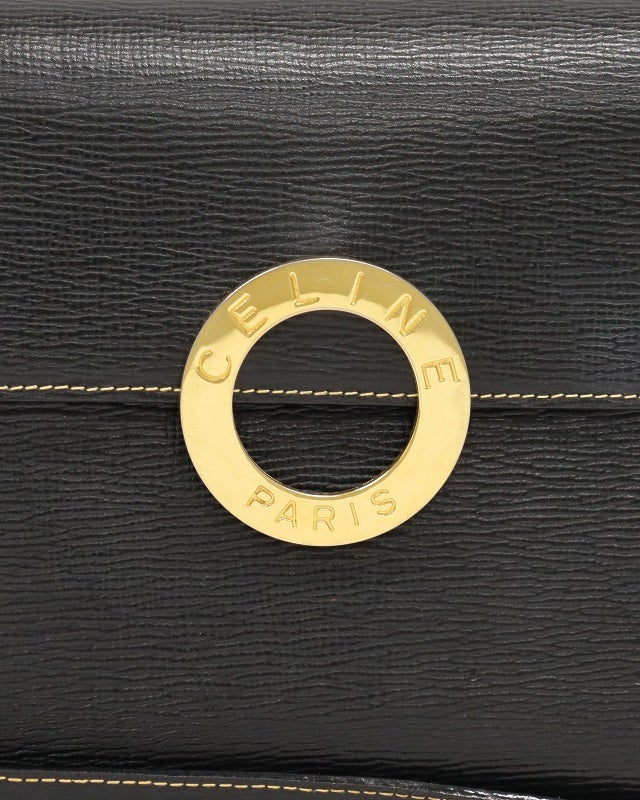 黄色い　セリーヌ　サークルロゴ　ショルダーバッグ　セカンド2way CELINE サークルロゴステッチレザーショルダーバッグ | Hedy