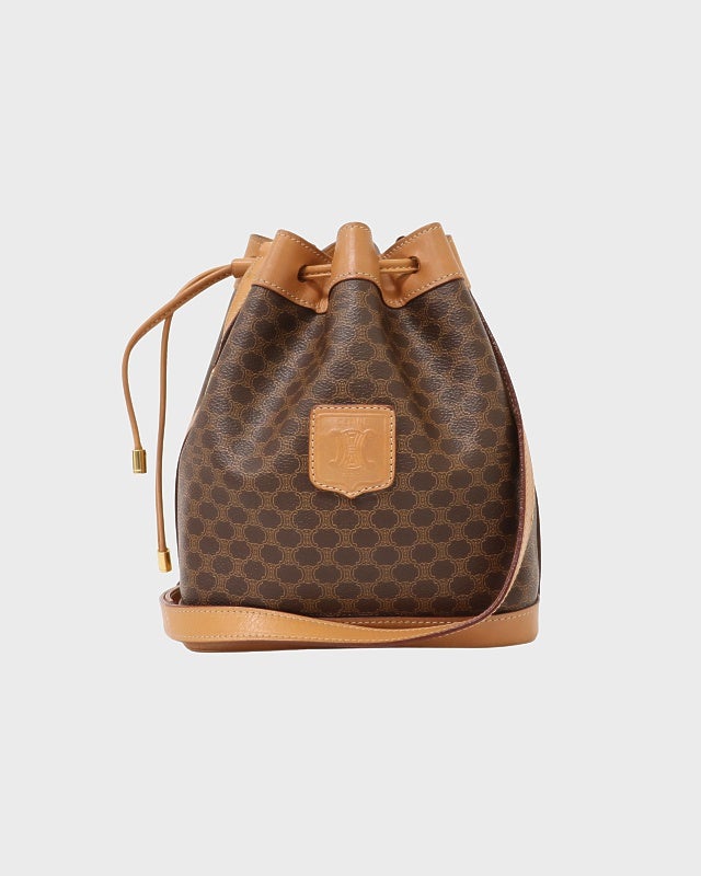 セリーヌ　マカダム柄　巾着バッグ　ショルダーバッグ CELINE マカダム柄巾着ショルダーバッグ | Hedy