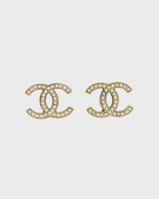 CHANEL COCOラインストーンピアス | Hedy