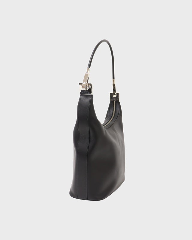 【グッチ】希少モデル　ショルダーバッグ　ブラック　レザー GUCCI レザーワンショルダーバッグ | Hedy