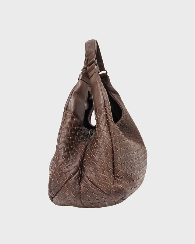 ボッテガヴェネタ カンパーナ ワンショルダーバッグ イントレチャート ブラウン BOTTEGA VENETA イントレチャートカンパーナハンドバッグ | Hedy