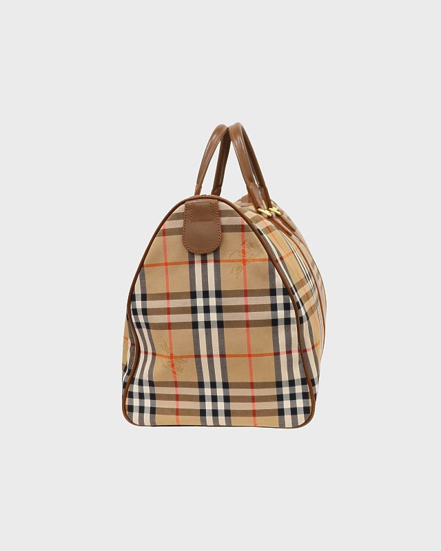 BURBERRY　ミニボストンバッグ　トートバッグ　チェック　1177 BURBERRY チェック柄ボストンバッグ | Hedy