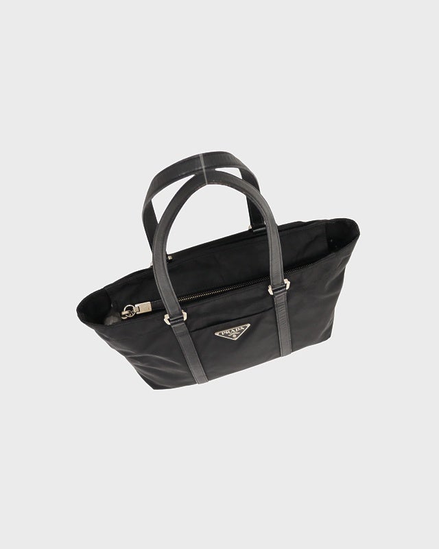 PRADA 三角ロゴ金具ナイロンレザートートバッグ | Hedy