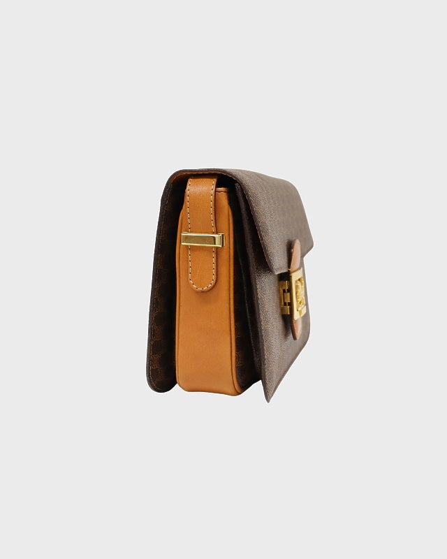 CELINE マカダム柄 馬車金具 ショルダーバッグ CELINE マカダム柄馬車金具ショルダーバッグ | Hedy