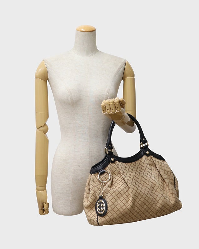 GUCCI ディアマンテスーキーハンドバッグ | Hedy
