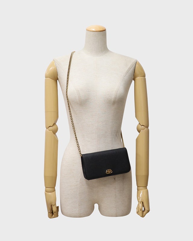 BALENCIAGA BBロゴレザーチェーンショルダーバッグ | Hedy