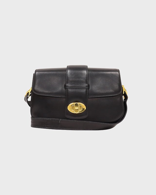 CELINE 馬車金具ターンロックレザーショルダーバッグ | Hedy