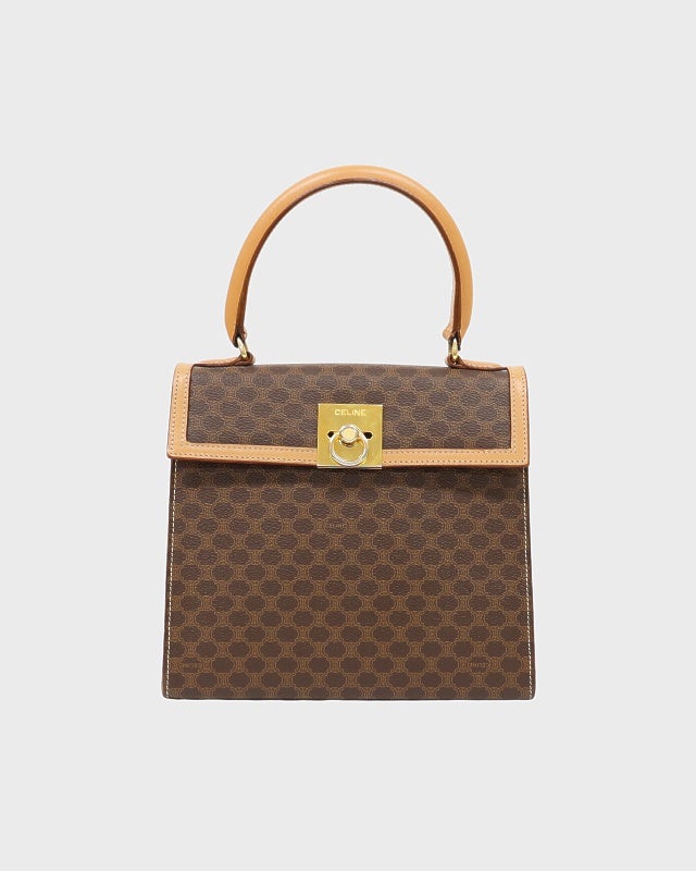 CELINE　セリーヌ クラッチバッグ ガンチーニ金具　マカダム柄 CELINE マカダム柄ガンチーニ金具2Wayバッグ | Hedy
