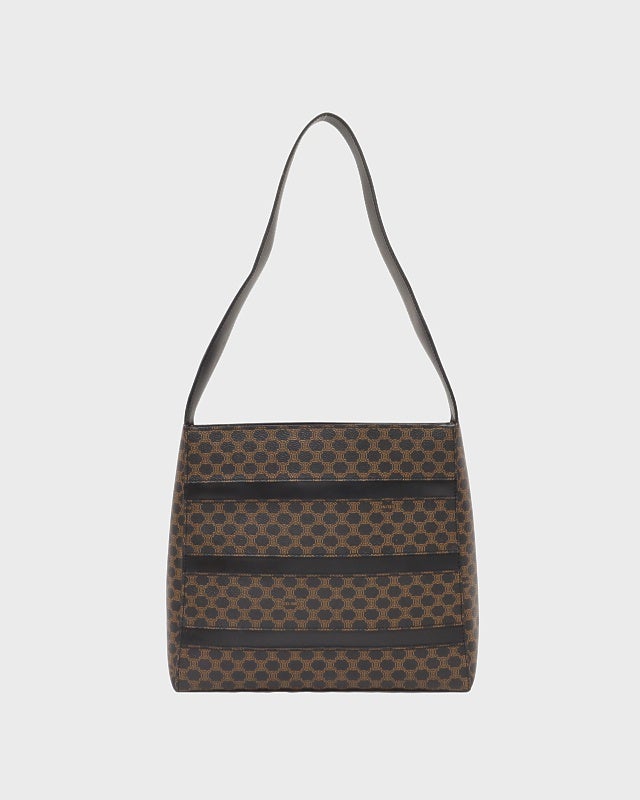 CELINE マカダム柄ロゴ刻印ワンショルダーバッグ | Hedy