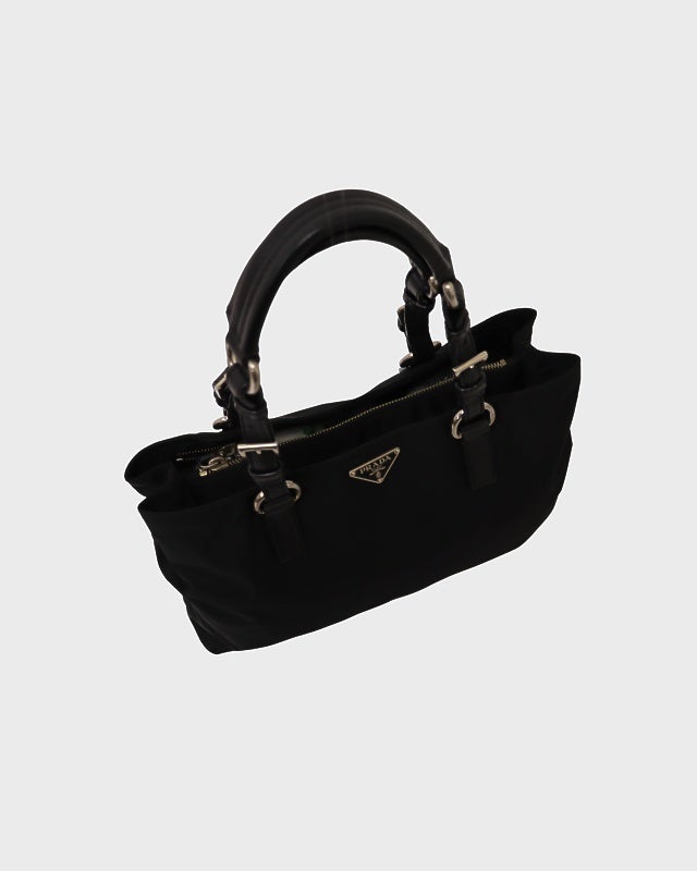PRADA 三角ロゴ金具ナイロンレザートートバッグ | Hedy