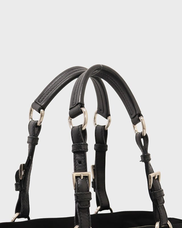 PRADA 三角ロゴ金具ナイロンレザートートバッグ | Hedy