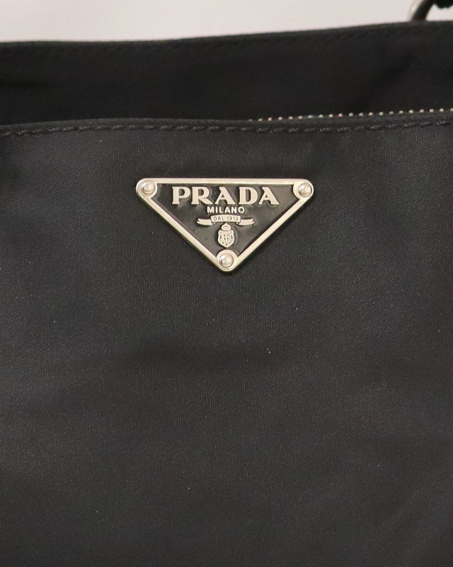 PRADA 三角ロゴ金具ナイロンレザートートバッグ | Hedy