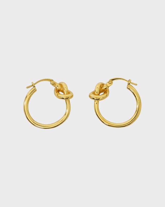 CELINE ノット スモールフープ ピアス | Hedy