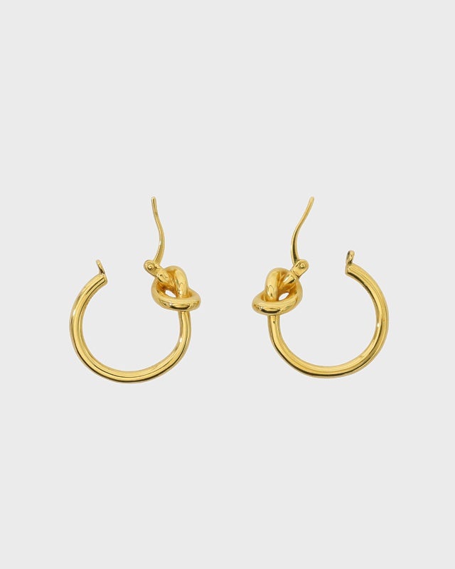 CELINE ノット スモールフープ ピアス | Hedy