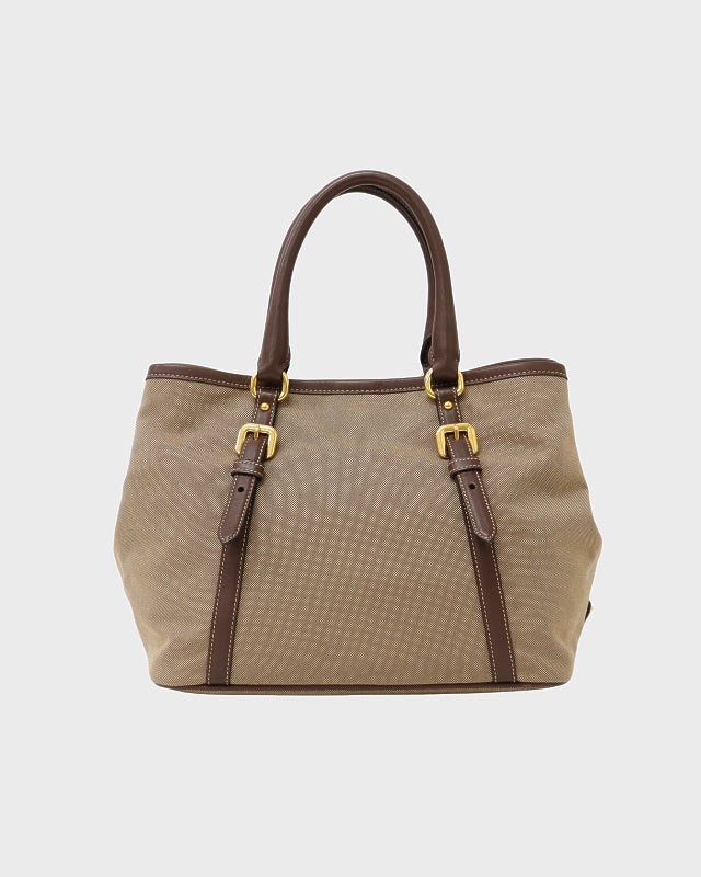 PRADA ロゴジャガード ハンドバッグ キャンバス 2WAY ショルダー PRADA ロゴジャガード2Wayバッグ | Hedy