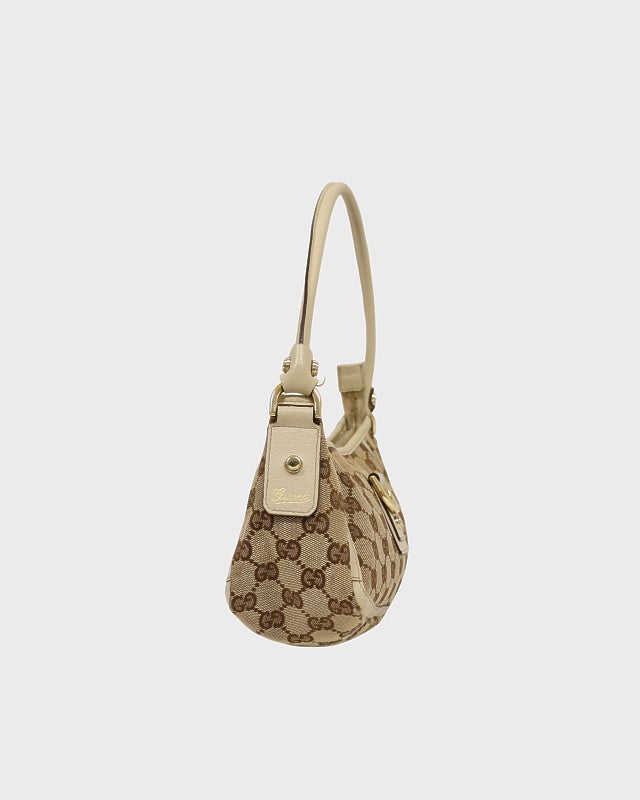 【保存袋付き】 良品 グッチ ハンドバッグ 希少 アビー GG キャンバス 白 GUCCI アビーGGキャンバスワンショルダーバッグ | Hedy