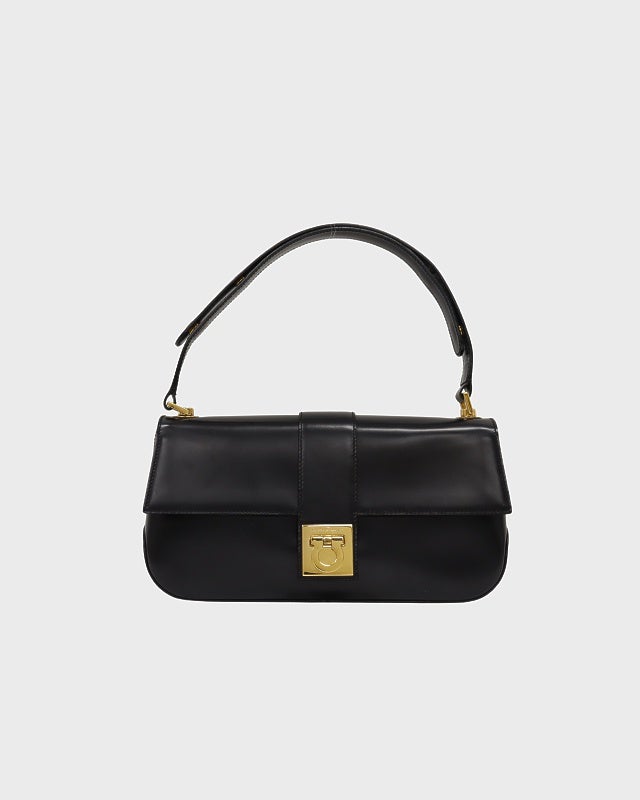 Ferragamo ガンチーニ金具レザーワンショルダーバッグ | Hedy