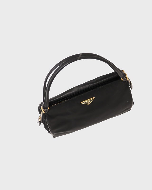 PRADA 三角ロゴ金具ナイロンレザーハンドバッグ | Hedy