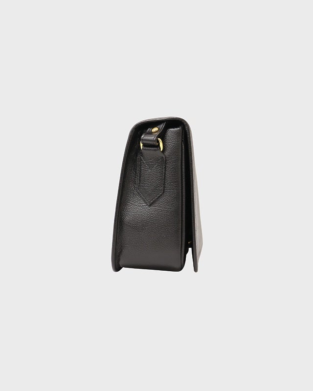 YSL ロゴステッチレザーショルダーバッグ | Hedy