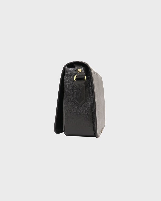 YSL ロゴステッチレザーショルダーバッグ | Hedy