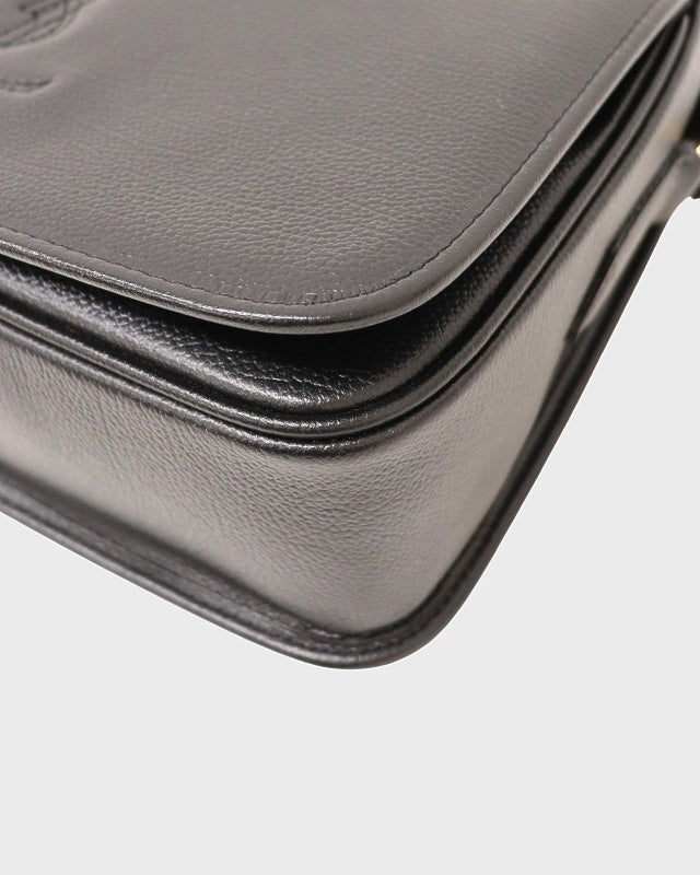 YSL ロゴステッチレザーショルダーバッグ | Hedy