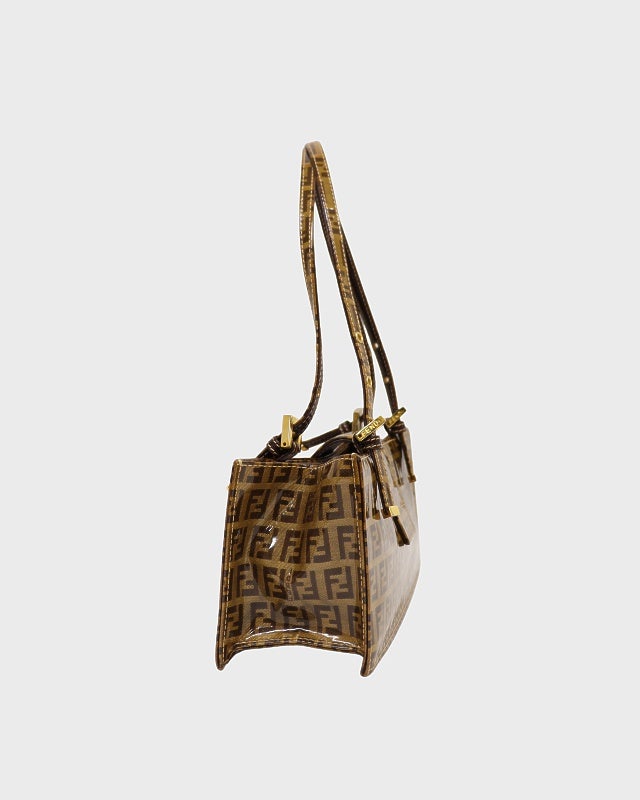 FENDI ズッキーノ柄エナメルハンドバッグ | Hedy