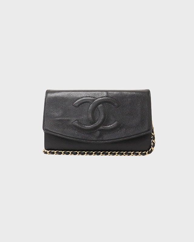 CHANEL キャビアスキンチェーンウォレット | Hedy