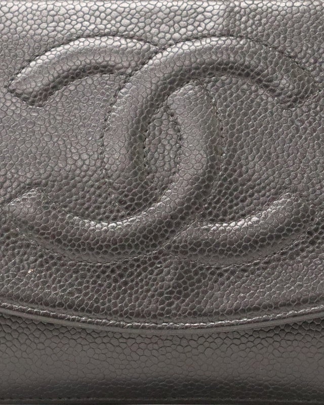 CHANEL キャビアスキンチェーンウォレット | Hedy