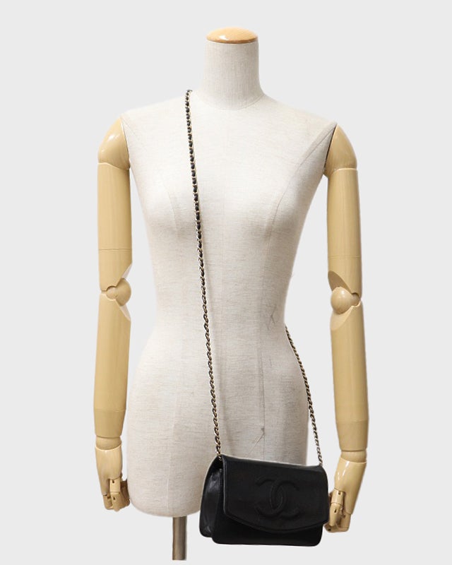 CHANEL キャビアスキンチェーンウォレット | Hedy