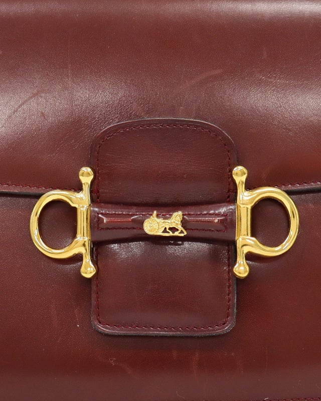 CELINE 馬車金具レザーショルダーバッグ | Hedy