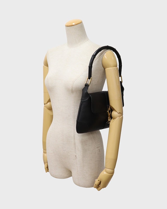 GUCCI ジャッキーレザーバンブーワンショルダーバッグ | Hedy