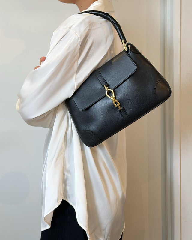 GUCCI ジャッキーレザーバンブーワンショルダーバッグ | Hedy