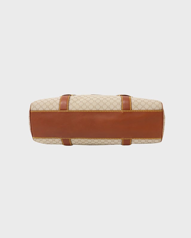 CELINE マカダム柄キャンバスレザーハンドバッグ | Hedy