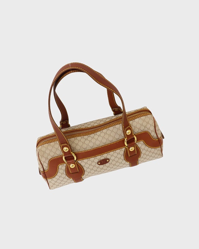 CELINE マカダム柄キャンバスレザーハンドバッグ | Hedy