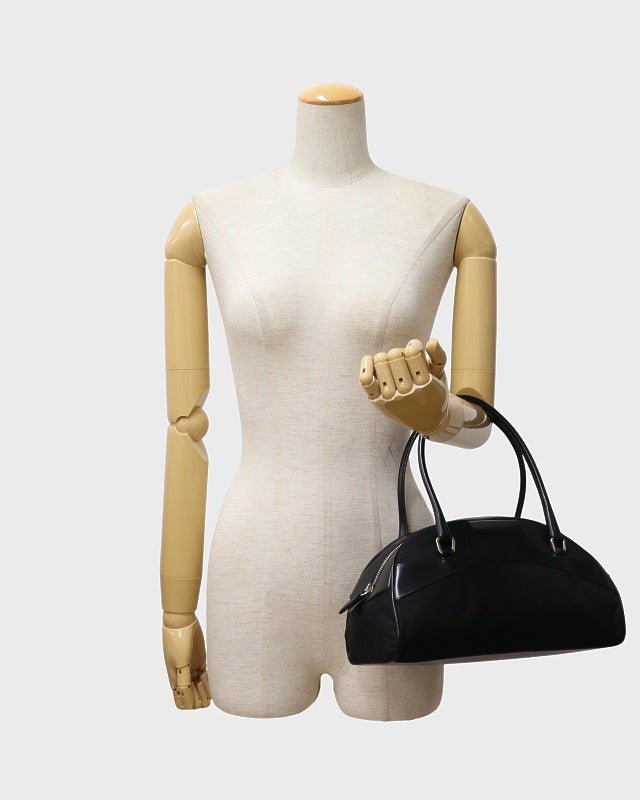 PRADA 三角ロゴ金具ナイロンレザーハンドバッグ | Hedy