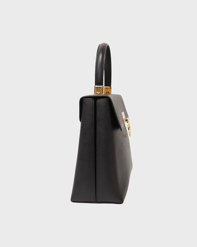Ferragamo ガンチーニ金具レザーハンドバッグ | Hedy