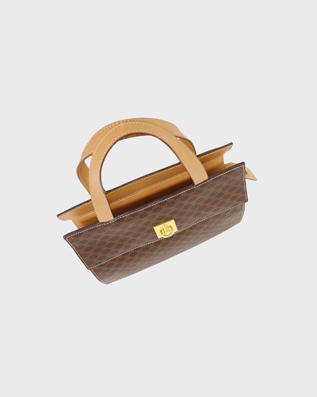 希少ミニ【CELINE】2wayバッグ　ハンドバッグ　マカダム柄　ゴールド金具 CELINE マカダム柄ガンチーニ金具2Wayバッグ | Hedy
