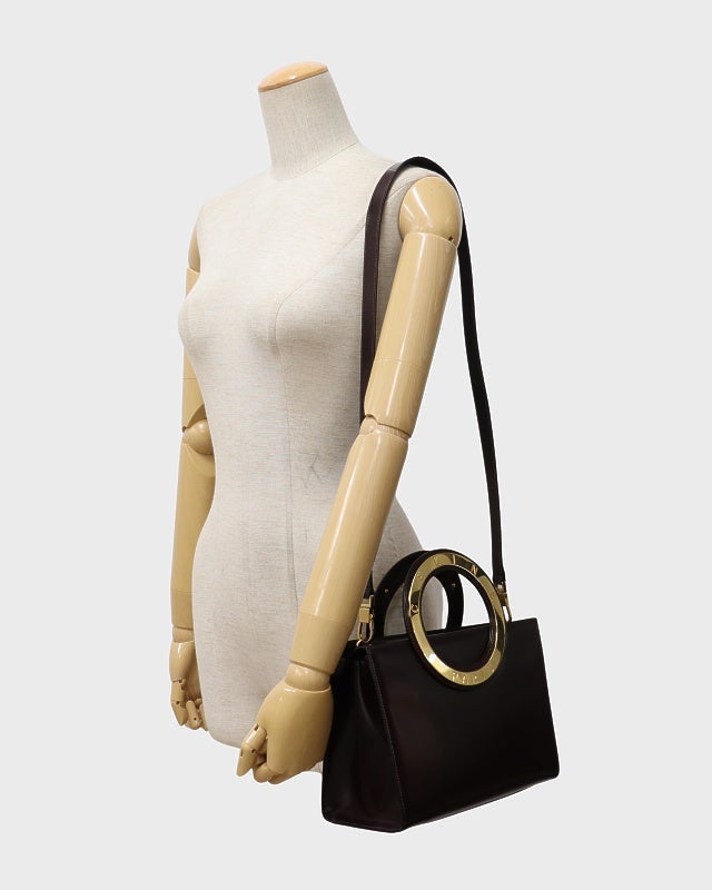 CELINE サークルロゴ金具レザー2Wayバッグ | Hedy