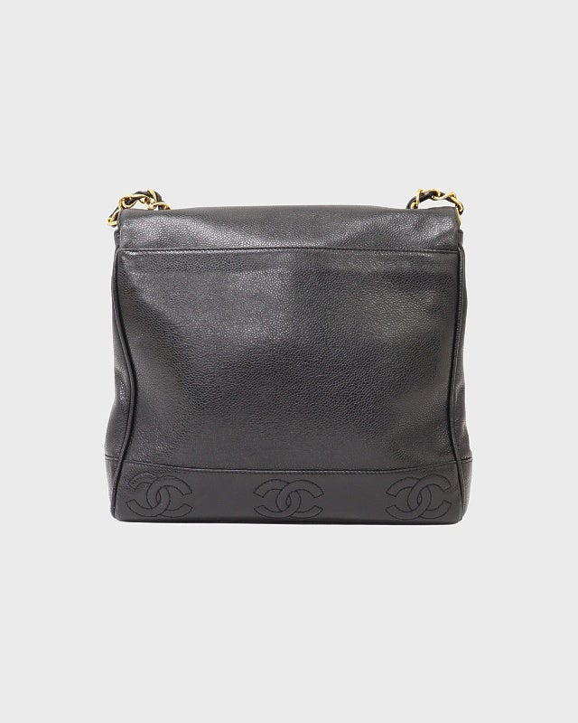 CHANEL キャビアスキンターンロックチェーンショルダーバッグ | Hedy