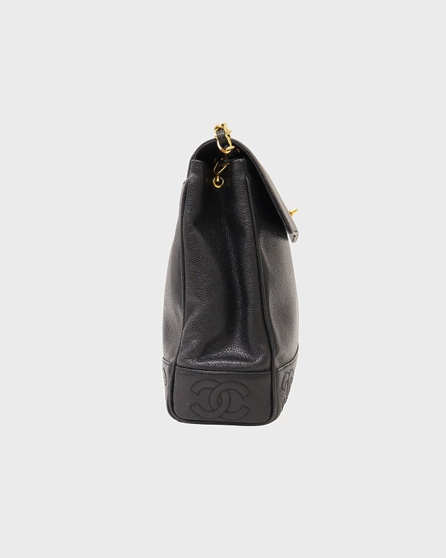 CHANEL キャビアスキンターンロックチェーンショルダーバッグ | Hedy