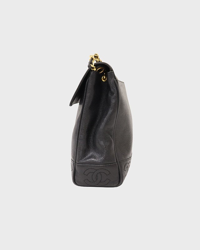 CHANEL キャビアスキン ショルダーバッグ CHANEL キャビアスキンターンロックチェーンショルダーバッグ | Hedy